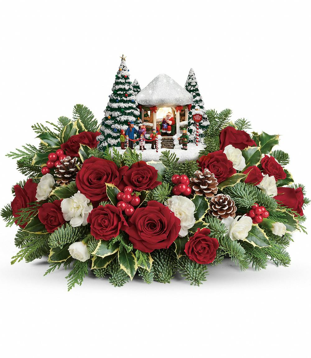 Teleflora's Thomas Kinkade's Jolly Santa Bouquet Nanz & Kraft