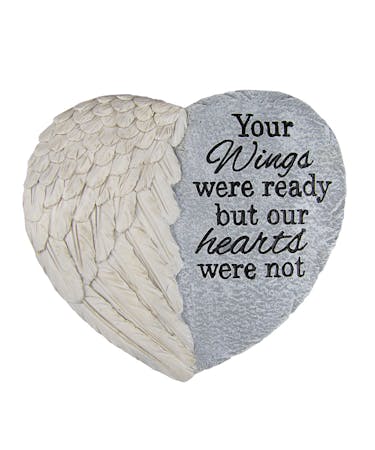 Your Wings Were Ready... Angel Wing Heart Stone
